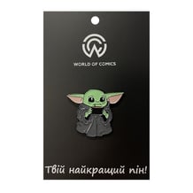 Металлический значок (пин) Star Wars: The Mandalorian: Grogu w/ а Cup of Soup, (11078)