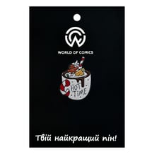 Металлический значок (пин) Christmas Cocoa Cup: «‎Hot Time» (White), (11247)