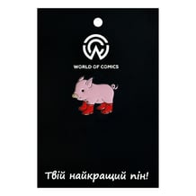 Металлический значок (пин) Pig In Red Boots, (11540)