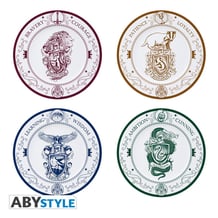 Набір тарілок ABYstyle: Wizarding World: Harry Potter: Hogwarts Houses: Logo, (122015)