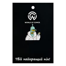 Металевий значок (пін) Futurama: Bender In White Fur Coat, (12243)