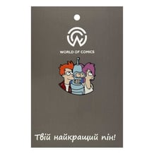 Металевий значок (пін) Futurama: Bender, Fry and Leela, (12744)