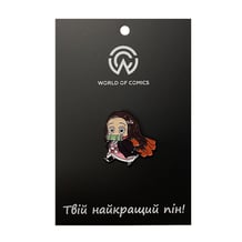 Металлический значок (пин) Demon Slayer: Nezuko Kamado (Chibi), (13497)