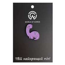 Металлический значок (пин) Purple Dinosaur, (13613)