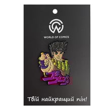 Металлический значок (пин) JoJo's Bizarre Adventure: Joseph Joestar, (13619)