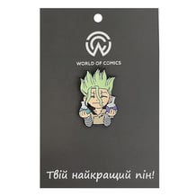 Металлический значок (пин) Dr.Stone: Senku Ishigami, (13695)