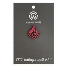 Металлический значок (пин) Genshin Impact: Pyro: Logo, (13706)