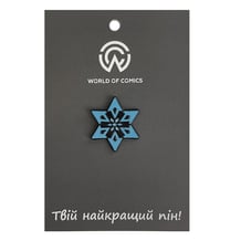 Металевий значок (пін) Genshin Impact: Cryo: Logo, (13707)