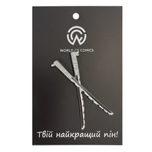 Металевий значок (пін) Demon Slayer: Inosuke Hashibira: Nichirin Katanas, (13797)