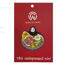 Металевий значок (пін) Studio Ghibli: Spirited Away: Kaonashi and Otori-Sama in Ramen, (13807)