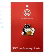 Металлический значок (пин) Black, White & Ginger Cats, (14002)