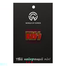 Металлический значок (пин) Kiss: Logo (Gold), (14013)
