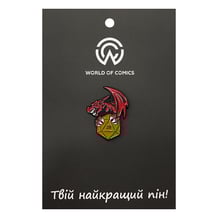 Металлический значок (пин) Dungeons & Dragons: Red Dragon w/ Dice, (14046)
