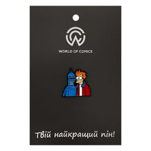 Металевий значок (пін) Futurama: Bender and Philip J. Fry, (14103)