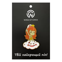 Металевий значок (пін) One Piece: Nami on Zeus (Chibi), (14140)