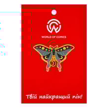 Металевий значок (пін) Night Butterfly w/ Moon (Blue), (14460)