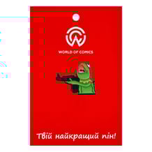 Металлический значок (пин) Sesame Street: Kermit the Frog Holding Gun, (14469)