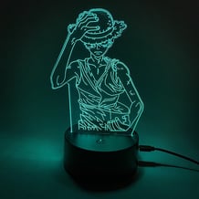 Акриловий світильник One Piece: Serious Monkey D. Luffy w/ Hat, (44620)