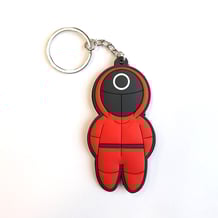 Брелок двухсторонний Squid Game: Pink Soldier (circle), (10258)