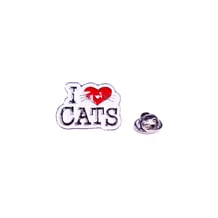Металлический значок (пин) «I Love Cats», (10997)