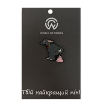 Металевий значок (пін) Pooping Dog (Grey), (11094)