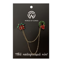 Металлические значки (пины) Gift and Wreath, (12107)