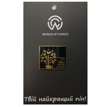 Металевий значок (пін) Сoffee Cup: «Life Begins After Coffee», (13361)