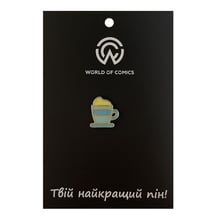 Металлический значок (пин) Сoffee Cup w/ Cream, (13394)