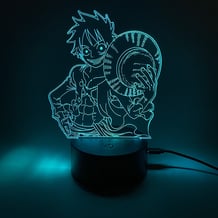 Акриловий світильник One Piece: Monkey D. Luffy w/ Hat, (44474)