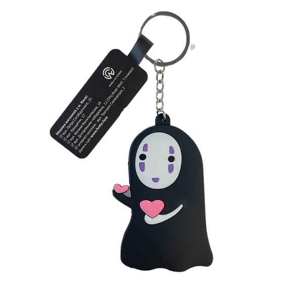 Брелок двосторонній Studio Ghibli: Spirited Away: Kaonashi w/ Hearts, (10303)