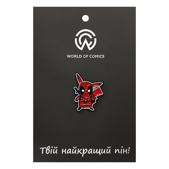 Металлический значок (пин) Pokemon: Pikachu: Deadpool Parody, (10500)