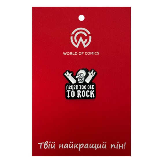 Металевий значок (пін) The Simpsons: Homer Simpson: «‎Never Too Old To Rock», (10514)