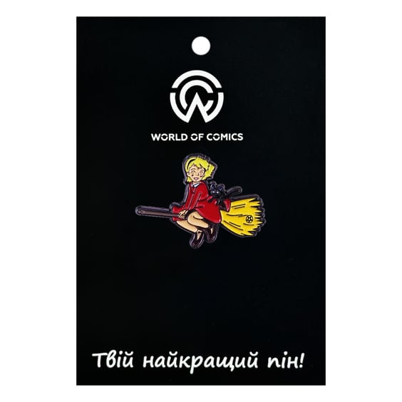 Металевий значок (пін) Studio Ghibli: Kiki's Delivery Service: Kiki and Jiji: Sabrina Spellman and Salem Saberhagen Parody, (10618)