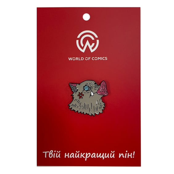 Металлический значок (пин) Demon Slayer: Inosuke Hashibira (Mask), (11129)