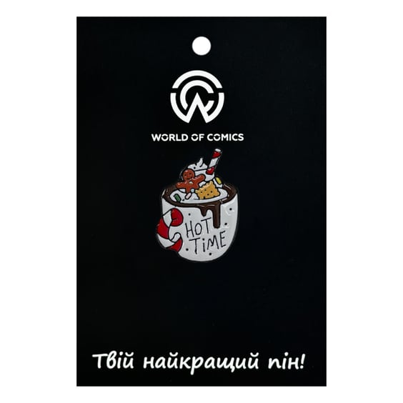 Металевий значок (пін) Christmas Cocoa Cup: «‎Hot Time» (White), (11247)