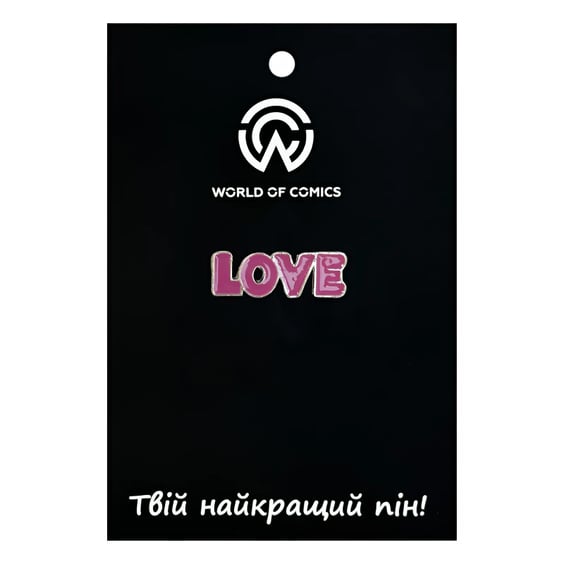 Металевий значок (пін) «Love», (11707)