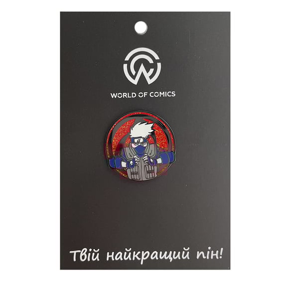 Металевий значок (пін) Naruto: Kakashi Hatake (Mangekyou Sharingan), (12081)