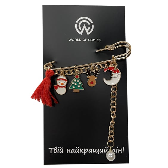 Металевий значок (шпилька) Christmas Mix, (12101)