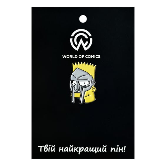 Металевий значок (пін) The Simpsons: Bart Simpson: MF Doom Parody, (12396)