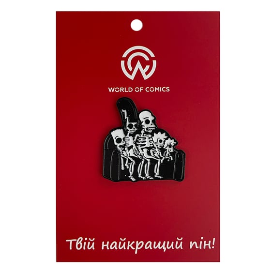 Металлический значок (пин) The Simpsons: Skeleton Family: Сouch Gag, (12664)