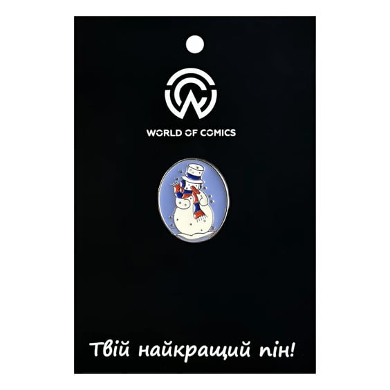 Металевий значок (пін) Snowman In Snow, (12857)