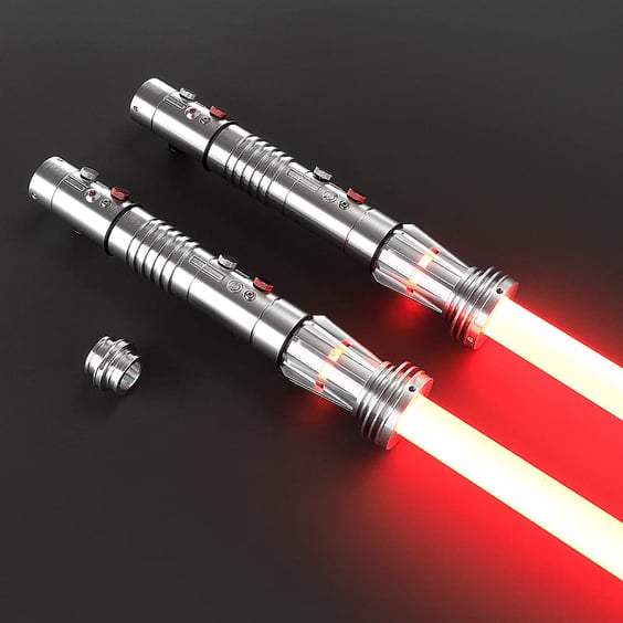 Интерактивный cветовой меч Star Wars: Darth Maul: Double-Bladed Lightsaber (Silver) (LED & Sound), (130704) 7