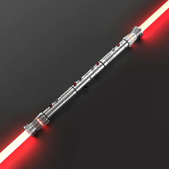 Интерактивный cветовой меч Star Wars: Darth Maul: Double-Bladed Lightsaber (Silver) (LED & Sound), (130704) 8
