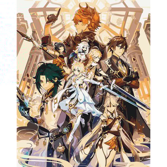 Картина за номерами Kartiny Origami: Genshin Impact, (130850)