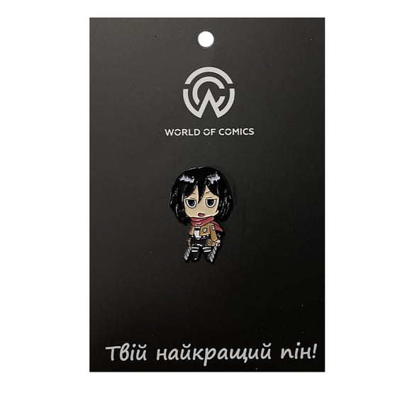 Металевий значок (пін) Attack on Titan: Mikasa, (13488)