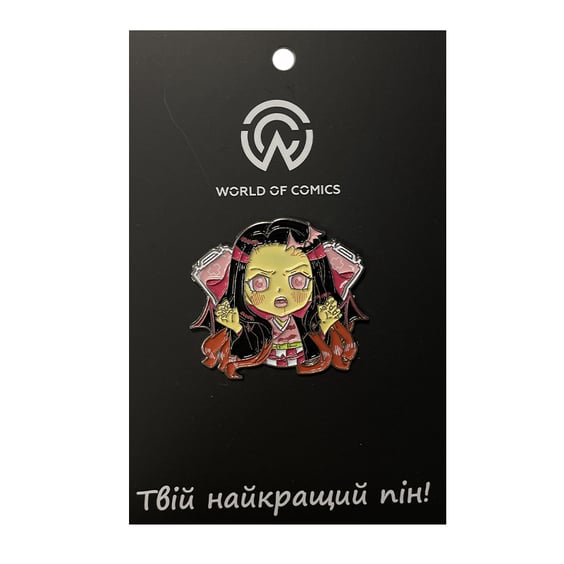 Металевий значок (пін) Demon Slayer: Nezuko Kamado, (13496)