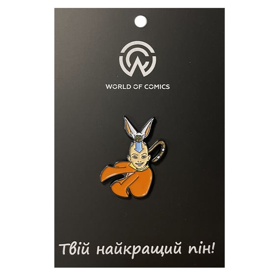 Металлический значок (пин) Avatar: The Last Airbender: Aang w/ Momo, (13539)