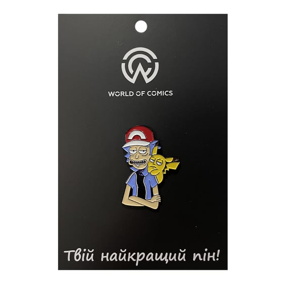 Металевий значок (пін) Rick and Morty: Pokemon Parody, (13573)