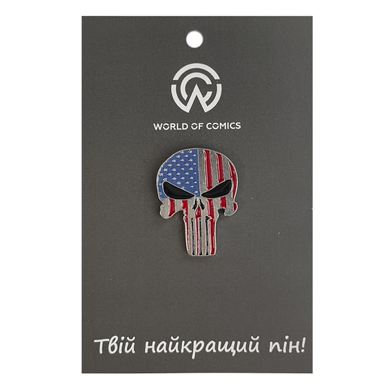 Металлический значок (пин) Marvel: Punisher: Logo, (13724)