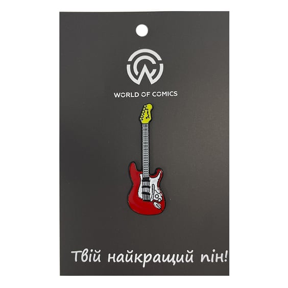 Металевий значок (пін) Electric Guitar (Red), (13783)